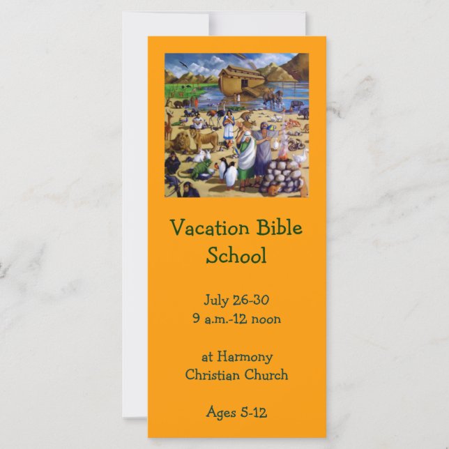 NOAH PAINING: VACATION BIBLE SCHOL INVITATION (Framsida)