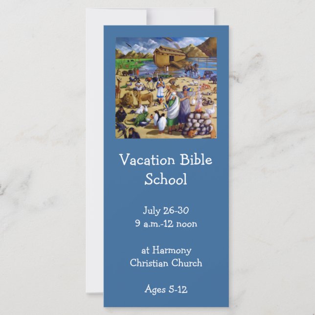 NOAH PAINING: VACATION BIBLE SCHOL INVITATION (Framsida)