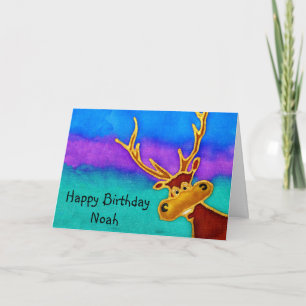 Noah, Stag-kort för fånig i Grattis på födelsedage Kort