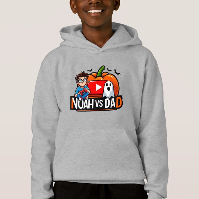 Noah Vs Pappa Kids Pullover Sweatshirt T Shirt (Framsida)