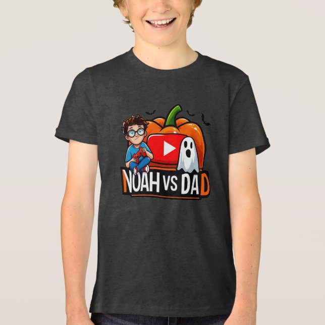 Noah Vs Pappa Kids T-Shirt (Framsida)