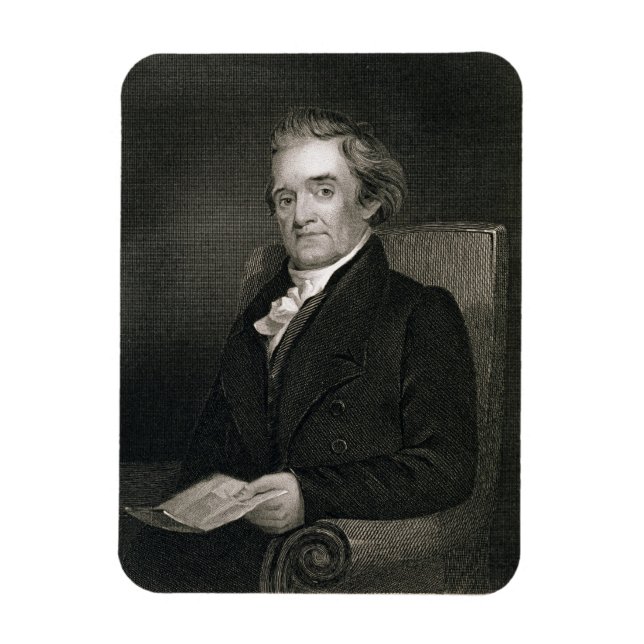 Noah Webster (1758-1843) graverad av Frederick W. Magnet (Vertikal)