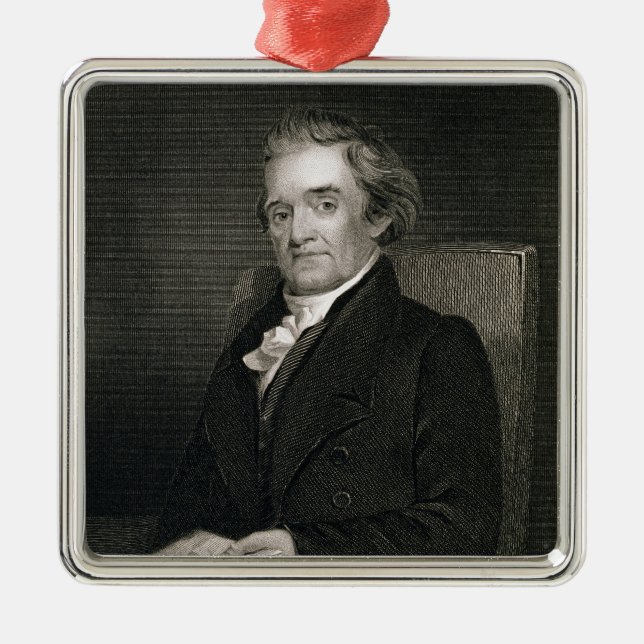 Noah Webster (1758-1843) som inristas av Frederick Julgransprydnad Metall (Framsidan)