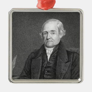 Noah Webster inristade vid G. Parker Julgransprydnad Metall