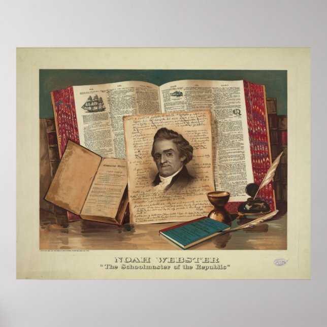 Noah Webster The Schoolmaster of the Republic Poster (Framsidan)