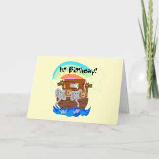 Noahs Ark 1:a födelsedag Tshirts and Gifts Kort