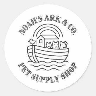 Noah's Ark and Co. Pet Supply Shop Runt Klistermärke