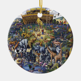 Noahs Ark Animals Julgransprydnad Keramik