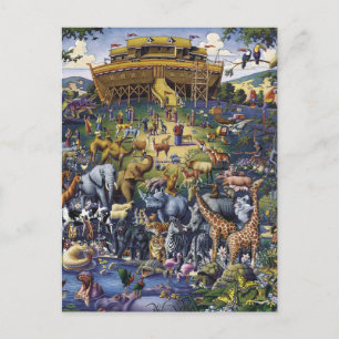 Noahs Ark Animals Vykort