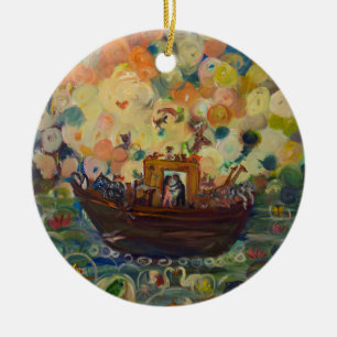 Noahs ark av Avonelle Kelsey Julgransprydnad Keramik