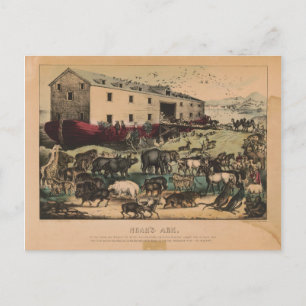 Noahs Ark av Currier & Ives (1868-78) Vykort