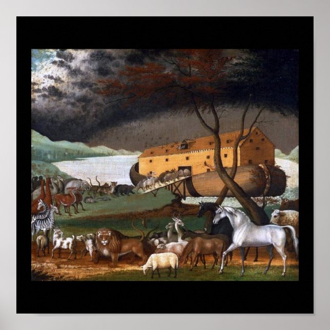 Noahs Ark av Edward Hicks - Circa 1846 Poster (Framsidan)