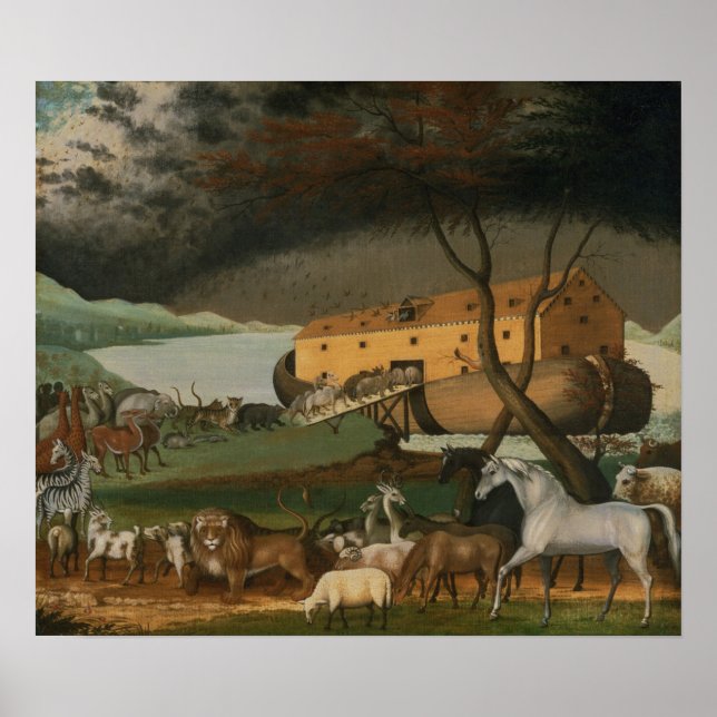 Noahs Ark av Edward Hicks ~ Circa 1846 Poster (Framsidan)