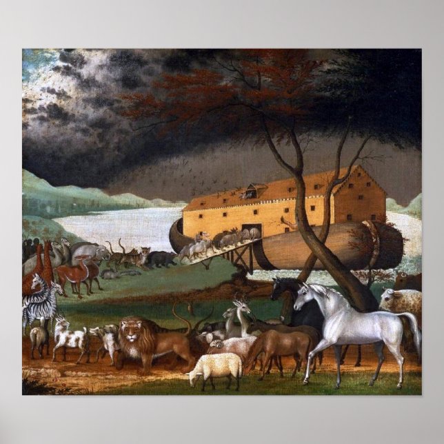 Noahs Ark av Edward Hicks - Circa 1846 Poster (Framsidan)