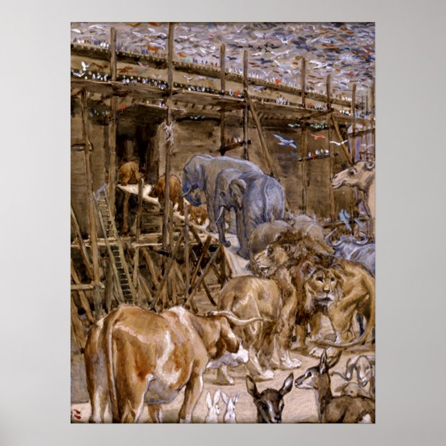 Noahs Ark av James Tissot - Circa 1900 Poster (Framsidan)
