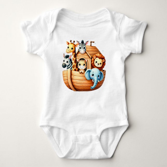 Noahs Ark Baby Bodykostym T Shirt (Framsida)