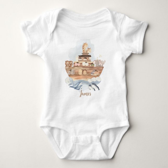 Noahs Ark Baby Bodykostym T Shirt (Framsida)