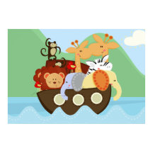 Noahs Ark Baby Nursery Poster