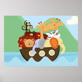 Noahs Ark Baby Nursery Poster