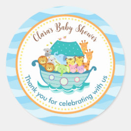 Noahs Ark Baby Shower Customized Stickers Runt Klistermärke