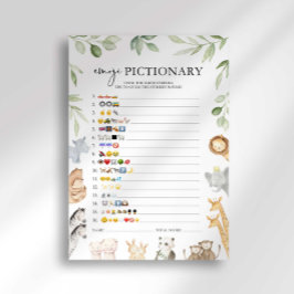Noah's Ark Baby Shower Emoji-spel Inbjudningar