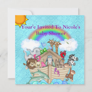 Noahs Ark Baby Shower-inbjudan Inbjudningar