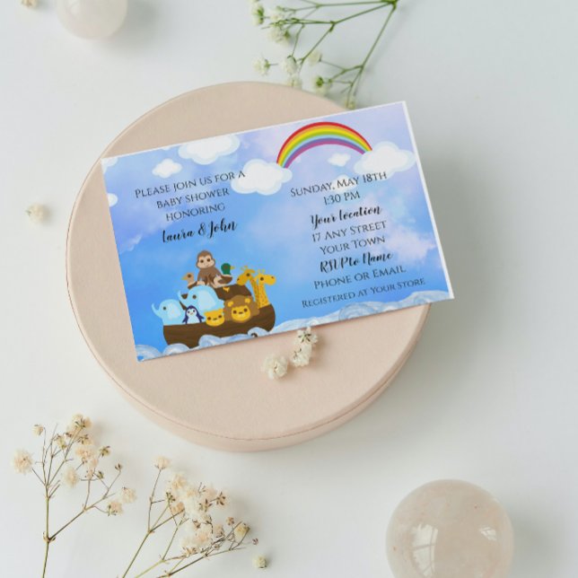 Noahs Ark Baby Shower Inbjudningar (Skapare uppladdad)