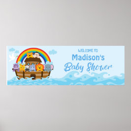 Noahs Ark Baby Shower Party Banner Poster