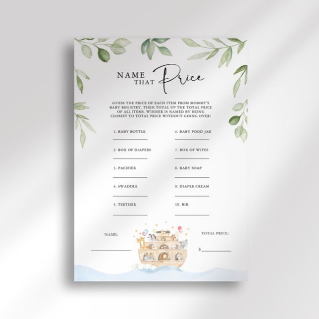 Noah's Ark Baby Shower Prislek Inbjudningar (Skapare uppladdad)