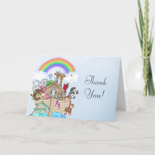 Noahs Ark Baby Shower Tack för ditt kort