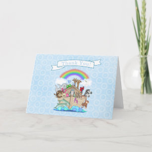 Noahs Ark Baby Shower Tack för ditt kort