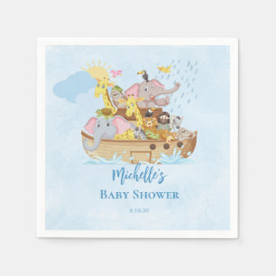 Noahs ark babydusch pappersservett