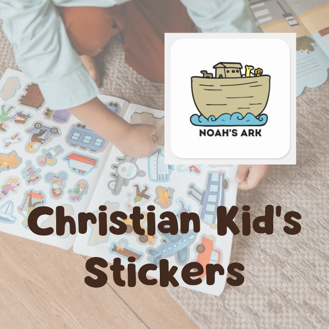 Noahs Ark Barn Sticker Fyrkantigt Klistermärke (Skapare uppladdad)