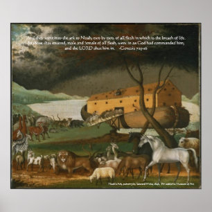 Noahs Ark Bible Scripture Art Print Poster