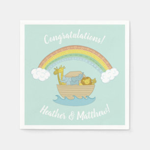 Noahs Ark Boho Baby Shower Pappersservett