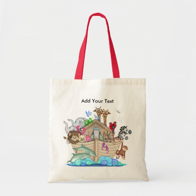 Noahs Ark budget Tote Tygkasse (Framsidan)