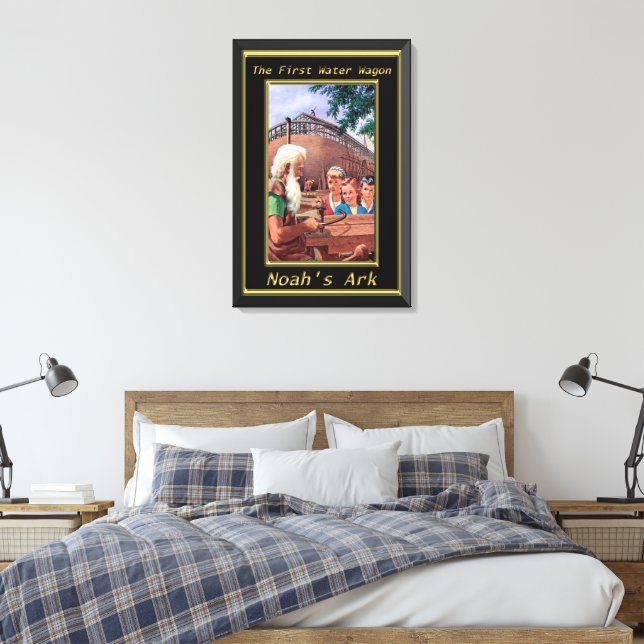 Noah's Ark Bygger Frakt Genesis 6 Canvastryck (Insitu (sovrum))