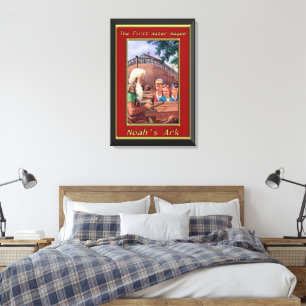 Noah's Ark Bygger Frakt Red Ram Canvastryck
