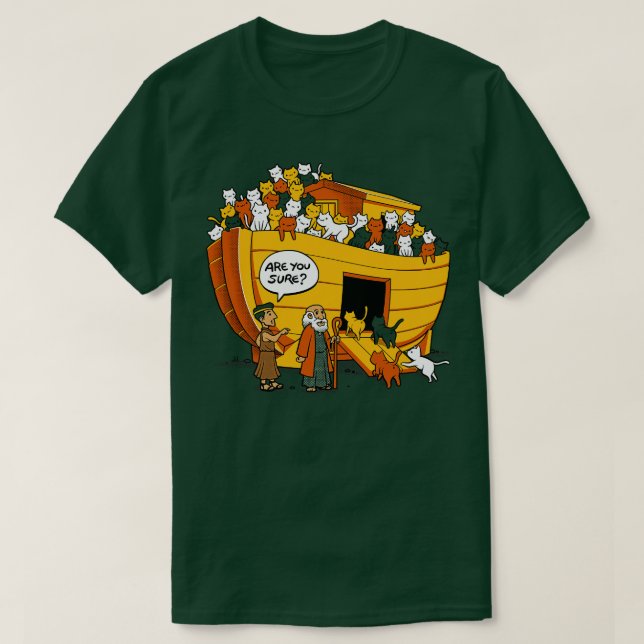 Noahs Ark Cat T Shirt (Design framsida)