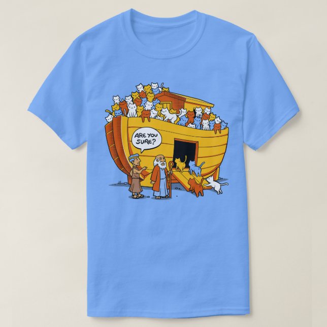 Noahs Ark Cat T Shirt (Design framsida)