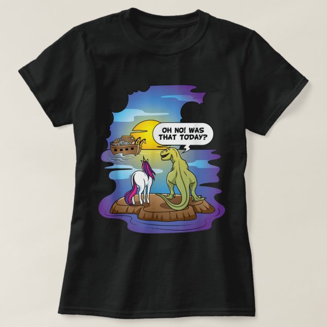 Noahs Ark Christian Pun Bibble från den sista Unic T Shirt (Design framsida)