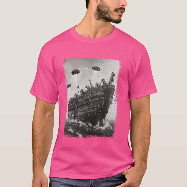 Noahs Ark Christian UFO Alien Extraterrestrial Se T Shirt (Framsida)