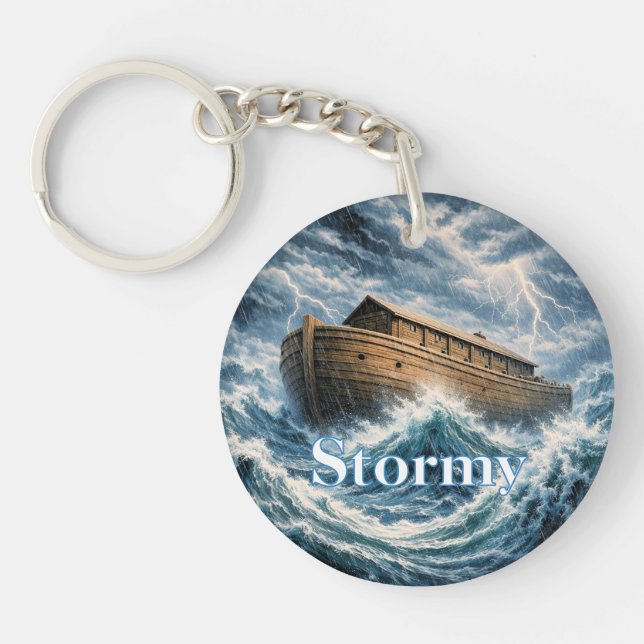 Noah's Ark Customizable Keychain (Framsidan)