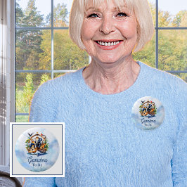 Noahs Ark Cute Animals Blue Boy Grandma ska vara Knapp