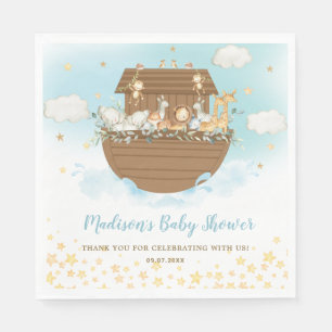 Noahs Ark Cute Animals Boy Shower Sprinkle Pappersservett