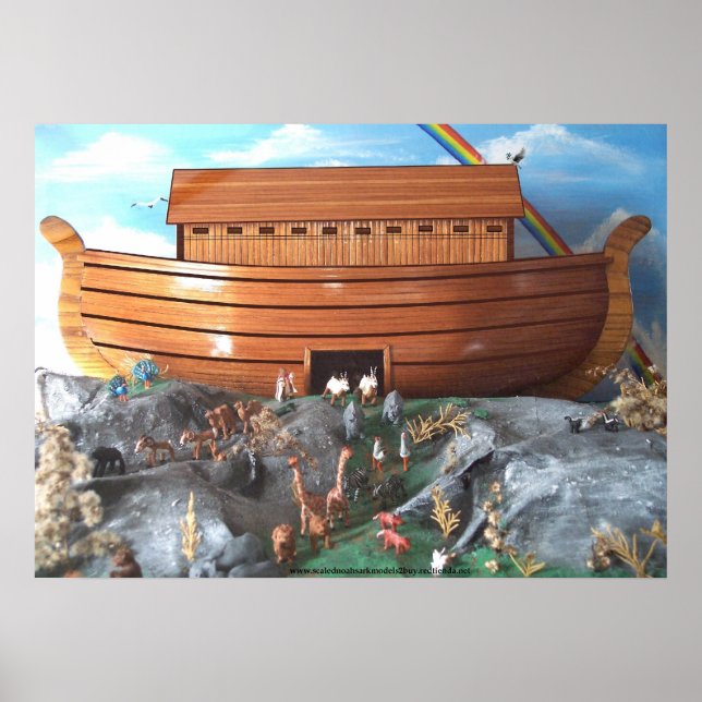 Noahs Ark Diorama Bild Poster (Framsidan)