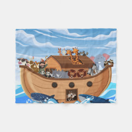 Noahs Ark Fleece Blanket för barn
