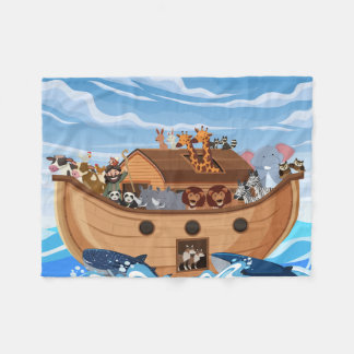 Noahs Ark Fleece Blanket för barn