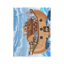 Noahs Ark Fleece Blanket för barn