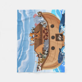 Noahs Ark Fleece Blanket för barn